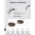 thumbnail image 3 of KALIYADI Round Polarized Sunglasses for Men Women Retro Metal Hippie Circle Style Sun Glasses UV Protection, 3 of 8