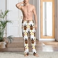 thumbnail image 5 of Goofa Colorful maple leaf owl Pattern Printed Soft Pajama Pants for Men, Wide Leg Comfy Casual Lounge Yoga Pants-Medium, 5 of 9