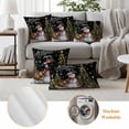thumbnail image 6 of Black Christmas Outdoor Pillow Covers 18"x18" Set of 2,Waterproof Throw Pillow Covers for Patio Furniture,Snowman Xmas Tree Snowflake Gifts Elk Decorative Cushion Pillowcases for Garden Couch Sofa, 6 of 9