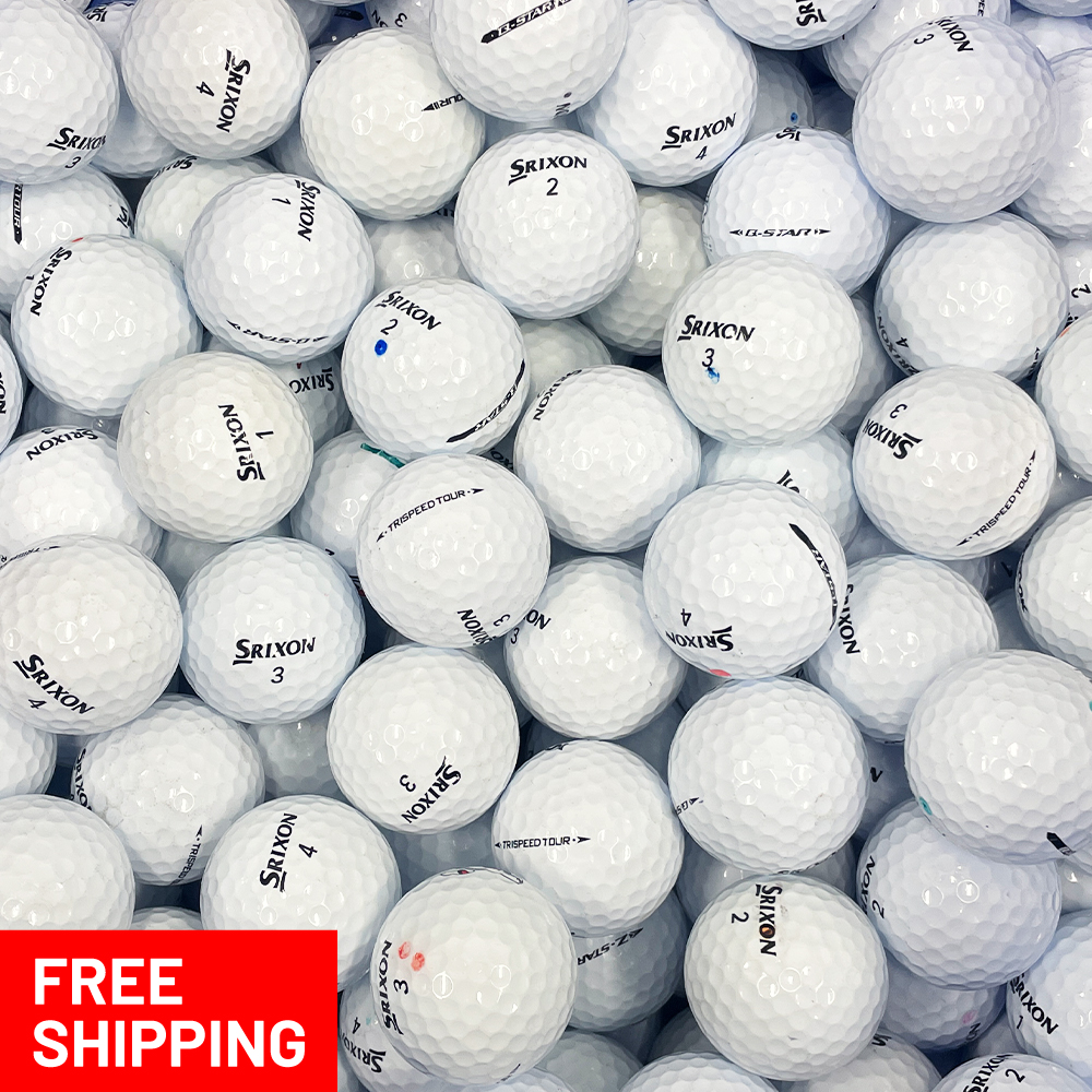 75 Srixon Tour Model AAA Used Recycled Golf Balls, White, by Mulligan
