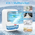 thumbnail image 5 of Sholov Portable Air Conditioner Fan Mini Personal Evaporative Air Cooler 90 Shaking Head with Battery with 3 Speeds & 2 Misting & LED Light for Home, Bedroom, Travel & Office, USB Charging, White, 5 of 6