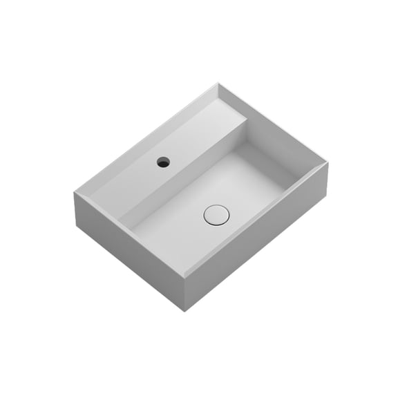 Ws Bath Collections Cut 60.45.01 Cut 23-5/8" Rectangular Ceramic Vessel / Wall Mounted