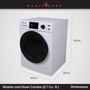 Magic Chef 2.7 cu. ft. 120-Volt Gold All in One Ventless Electric Washer Dryer Combo in Gold
