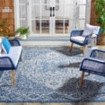 thumbnail image 2 of SAFAVIEH Courtyard Joey Medallion Indoor/Outdoor Area Rug, Navy/Light Grey, 9' x 12', 2 of 10