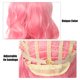 thumbnail image 5 of Peluca de cabello humano Unique Bargains 14' Rosa Rizado, 5 of 7