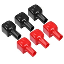 Unique Bargains 3 Pair Battery Terminal Insulation Covers 33mm Length 7mm 0.28" Car Battery Post Cap for Motorcycle