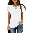 thumbnail image 2 of Sudadera con capucha para mujer,Camiseta de manga 3/4 para mujer, blusa informal de cuello redondo, corte holgado, algodón sintético, ideal para el hogar y el uso diario, sopatenor, 2 of 9