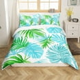 thumbnail image 1 of Erosebridal Housse de Couette Thème Botanique, Literie Feuille de Palmier Tropicale, Réversible 2 Pcs (Sans Couette), 1 of 7