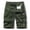 Army Green, variant on Turilly Men's Shorts Clearance Men Casual Solid Zipper Button Pockets Cropped Cargo Shorts
