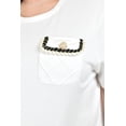 thumbnail image 4 of Blusa con detalle de bolsillo Roman Fashion /Tallas Extras, 5111 (Blanco) blanco 40, 4 of 6