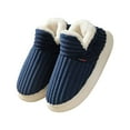 thumbnail image 2 of Busydd Mens and Womens Shoes Fuzzy Thermal Winter Slippers for Women Slip on Womens Winter Booties for Women Comfortable Non Slip Outdoor Home Shoes 7-8.5, 2 of 3