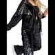 thumbnail image 2 of Chándal de 2 Piezas con Capucha y Cremallera para Mujer, de Larga, Ajustado, con Pantalones Largos, Color Liso, Informal. Negro XXL, 2 of 6