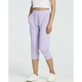 thumbnail image 5 of Real Essentials 3 Pack: Women's Ribbed Capri Jogger Lounge Sweatpants with Pockets Yoga Workout (Available In Plus Size), 5 of 6
