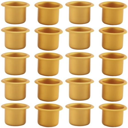 20 Pcs Metal Candle Insert for Taper Candles Decorative Holder DIY Set Tree Table