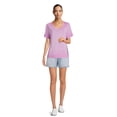 thumbnail image 3 of Time and Tru Women's Washed Scoop Neck Top, 3 of 5