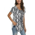 thumbnail image 3 of PPYOUNG Women's Summer Casual Short Sleeve Tunic Tops Fit Pleated Blouse Shirts, 3 of 5