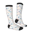 thumbnail image 3 of Daiia Sports Socks Tulips Flowers Printed Novelty Crew Socks for Men Women Knee High Socks Cotton Socks Soft & Breathable Support Unisex Socks, 3 of 9