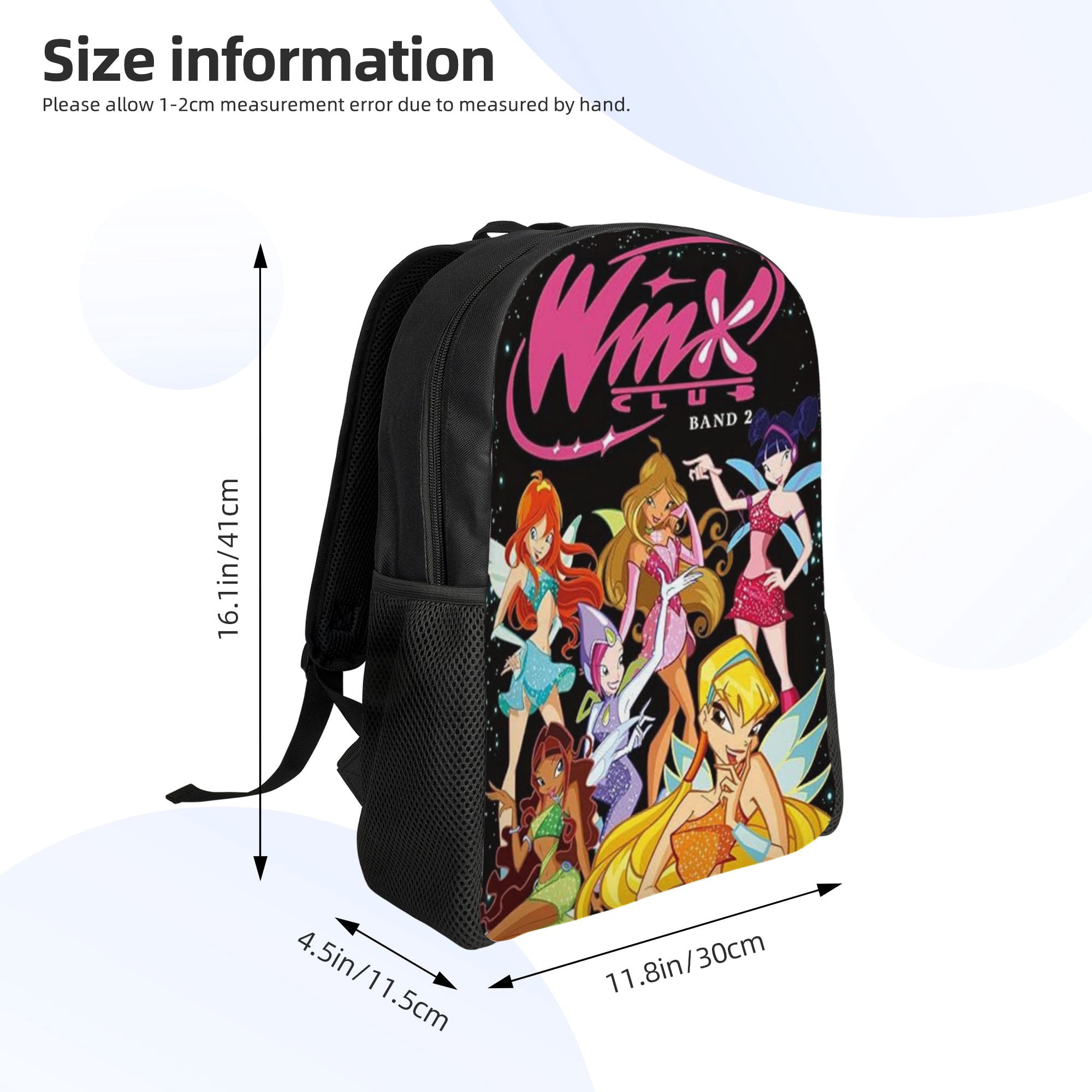 Winx Club Travel Backpack Back to Large Capacity Backpack, Backpack for Women Men Back to Supplies, Cartoon Style Casual Shoulders Backpack