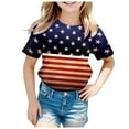 thumbnail image 4 of TZEWGL Summer Short Sleeve Crewneck Independence Day Prints Tops For Infnat Clothes For Baby size 4-5T, 4 of 4