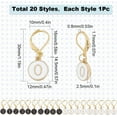 thumbnail image 2 of 1 Box 20Pcs Number 1~9 Stitch Markers Charms Crochet Enamel Cute Removable Clip on Leverback Clasp Charm Locking Metal Knitting Markers for Weaving Sewing Knit Quilting DIY Zipper Pull for DIY, 2 of 9