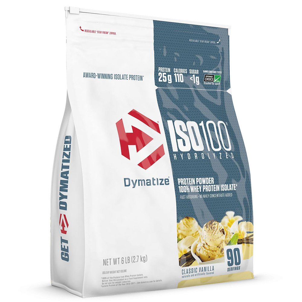 Dymatize ISO100 Hydrolyzed 100 Whey Protein Isolate Powder, Classic