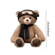 thumbnail image 3 of Oso de peluche marrón clásico con capucha | Muñeco de peluche coleccionable | Regalo de Navidad para niños y adultos | Peluche de 25 cm, 3 of 5