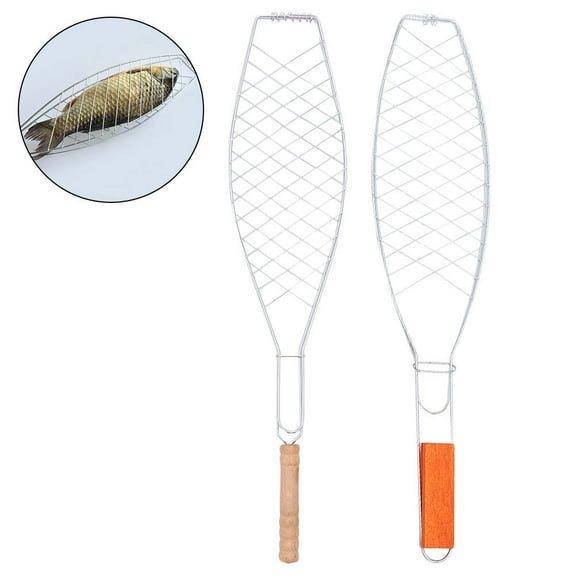 Worgeous Grill Basket for Barbecue Made of Durable Iron Assorted Color Easy to Use and for Thick Foods 2Pcs