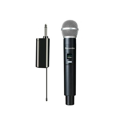 UHF Cardioid Wireless Handheld Microphone Rechargeable for Speech Karaoke Church