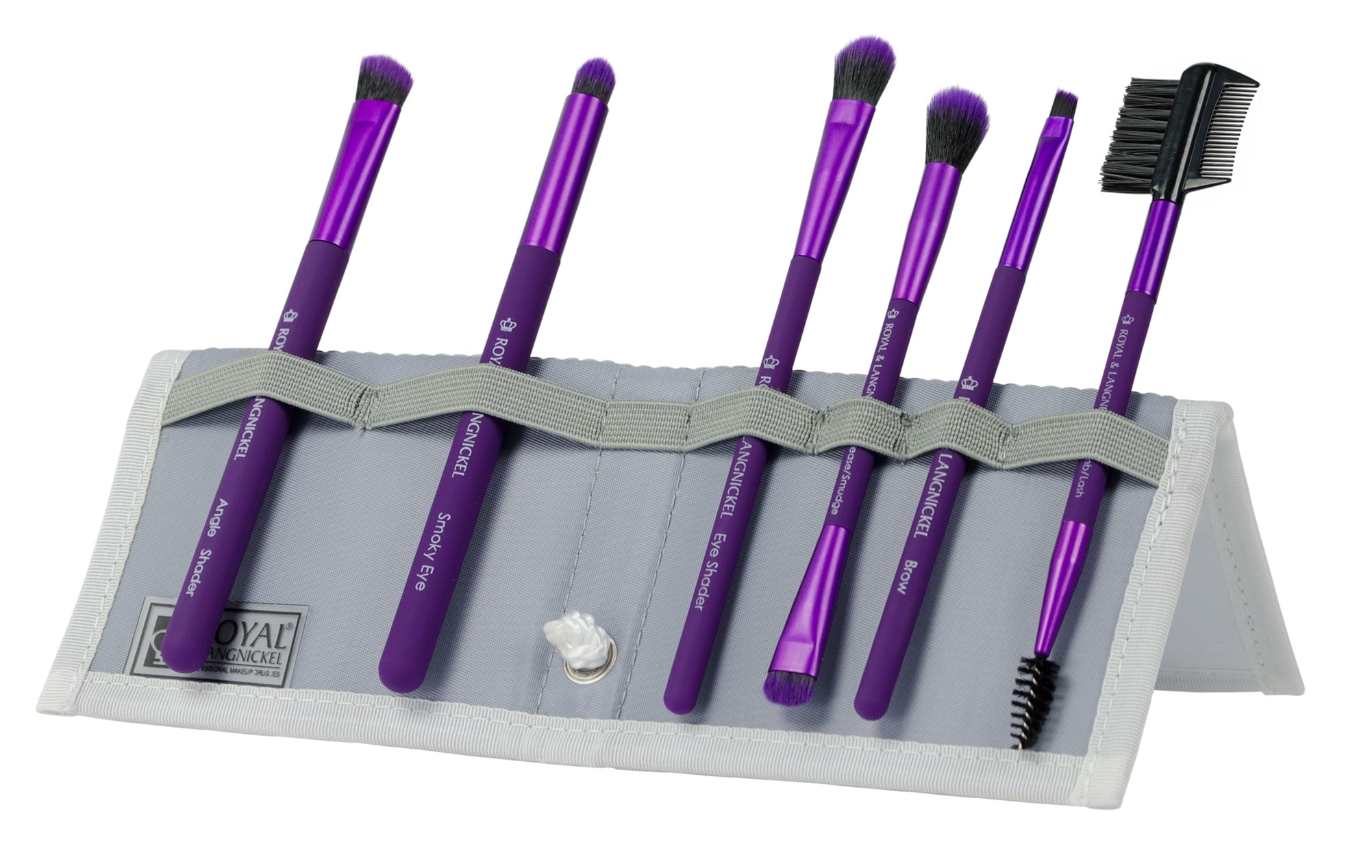 MODA Brush Beautiful Eyes 7pc Flip Kit Makeup Brush Set, Includes - Angle Shader, Crease, Smudger, and Eye Shader Brushes