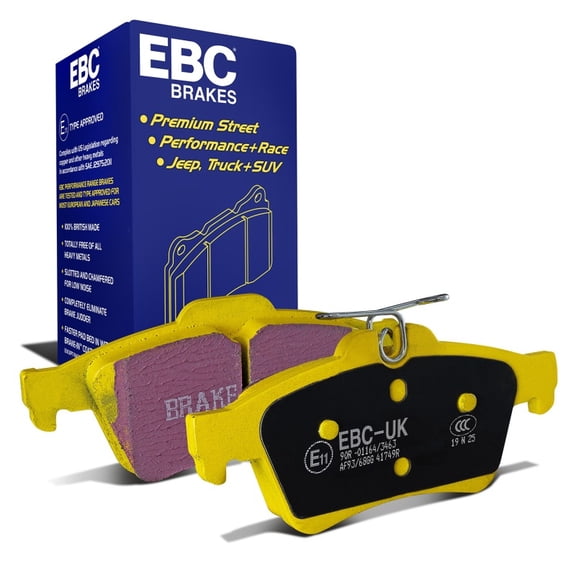 EBC Brakes Yellowstuff 4000 Series Street and Track Brake Pad Set Fits select: 2013-2016 FORD ESCAPE, 2011-2018 FORD FOCUS