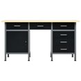 thumbnail image 3 of vidaXL Workbench Black 63"x23.6"x33.5" Steel, 3 of 8