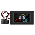 thumbnail image 2 of TFixol AC 80-300V Digital Voltmeter Ammeter Color LCD Display Multimeter Voltage Current Power Energy Frequency Monitor with 100A CT Current Transformer, 2 of 7