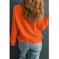 thumbnail image 5 of Women's Orange Sequin Halloween Ghost Patched Drop Shoulder Sweatshirt | [ZhiHiMeRi] | 2XL, 5 of 6