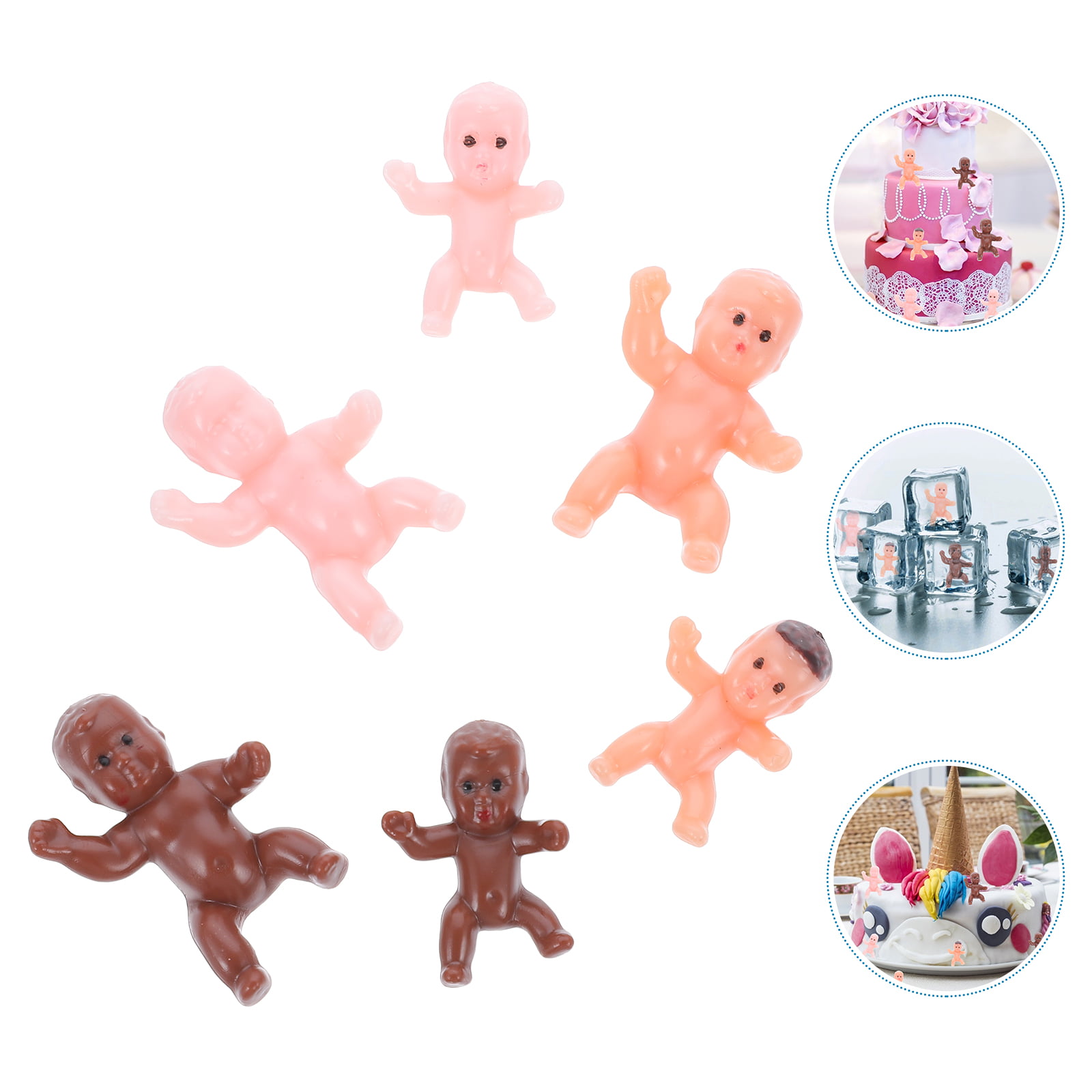 50pcs Baby Shower Toys Small Man Shape Shower Playing Toys Plastic