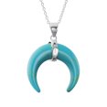 thumbnail image 2 of Bling Jewelry Womens Western Jewelry  Crescent Moon Pendant Necklace with Turquoise and Onyx, 2 of 6