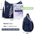 thumbnail image 2 of AOUNQ Crossbody Bags for Women Waterproof Hobo Purse Handbag Multi-Pocket Shoulder Bag Nylon Travel Messenger Bag,Blue, 2 of 5