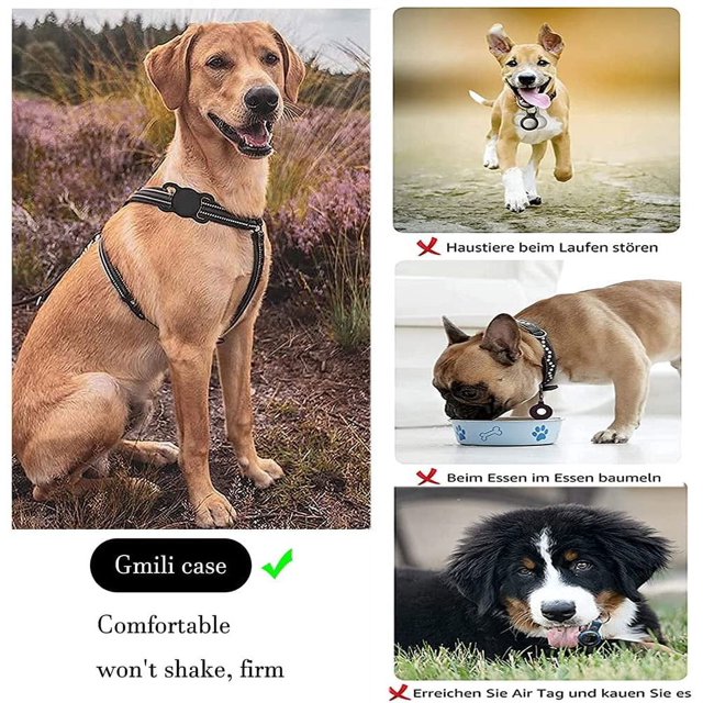 Paquete de 5 fundas de silicona compatibles con fundas Apple Airtag para collares de perro Airtag y collares GPS para gatos Zhivalor WLJ-3224