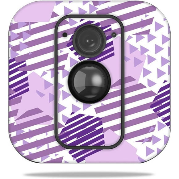 MightySkins Skin Compatible with Blink XT Outdoor Camera - Purple Pentagon | Protective, Durable, and Unique Vinyl