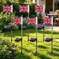 thumbnail image 3 of Lámpara solar LED para jardín con forma de bandera para decoración de césped | Iluminación exterior patriótica para jardín, patio y camino, 3 of 5