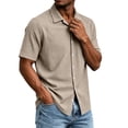 thumbnail image 3 of Guluxicc Men's Business Causal Shirts Button Down Classic Everyday Wear Short Sleeve Shirts for Summer Casual Outfits, 3 of 6