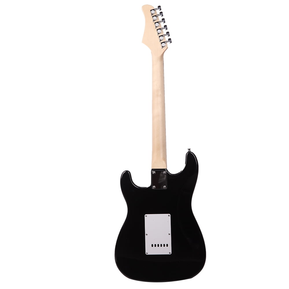 Private Jungle Glarry GST3 Pearl White Pick Guard Electric Guitar Bag Shoulder Strap Pick Whammy Bar Cord Wrench Tool,Sunset Color