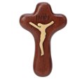 thumbnail image 2 of Wood Cross Pendant, Catholic Necklace Pendant Compact  for Men for Jewelry Making, 2 of 7