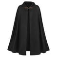 thumbnail image 3 of Fgnfyis Mens Jacket Halloween Hooded Cape Shawl Robe Cloak Performance Mens Coats Black One Size, 3 of 6