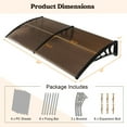 thumbnail image 2 of Spaco Outdoor Front Door Patio Overhang Awning for Sunlight Rain Snow Wind Protection-80 x 40 Inch, Entry Door Outdoor Window Awning Exterior, Front Door Overhang Awning for Sun Shutter, UV, Rain, 2 of 8