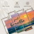 thumbnail image 6 of Elephant Stock Just Breathe Sunset Wall Art - Horizontal Multi Panel Canvas - Living Room Wall Decor - Inspirational And Typography Multi Panel - Orange And Purple Decor - 84" x 54", 6 of 8
