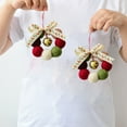 thumbnail image 5 of CuiLiyq Christmas Decoration Mini Wreath, Colorful Plush Christmas Balls Wreath With Bells, For Home Holiday Wedding Party Decoration, 5 of 6