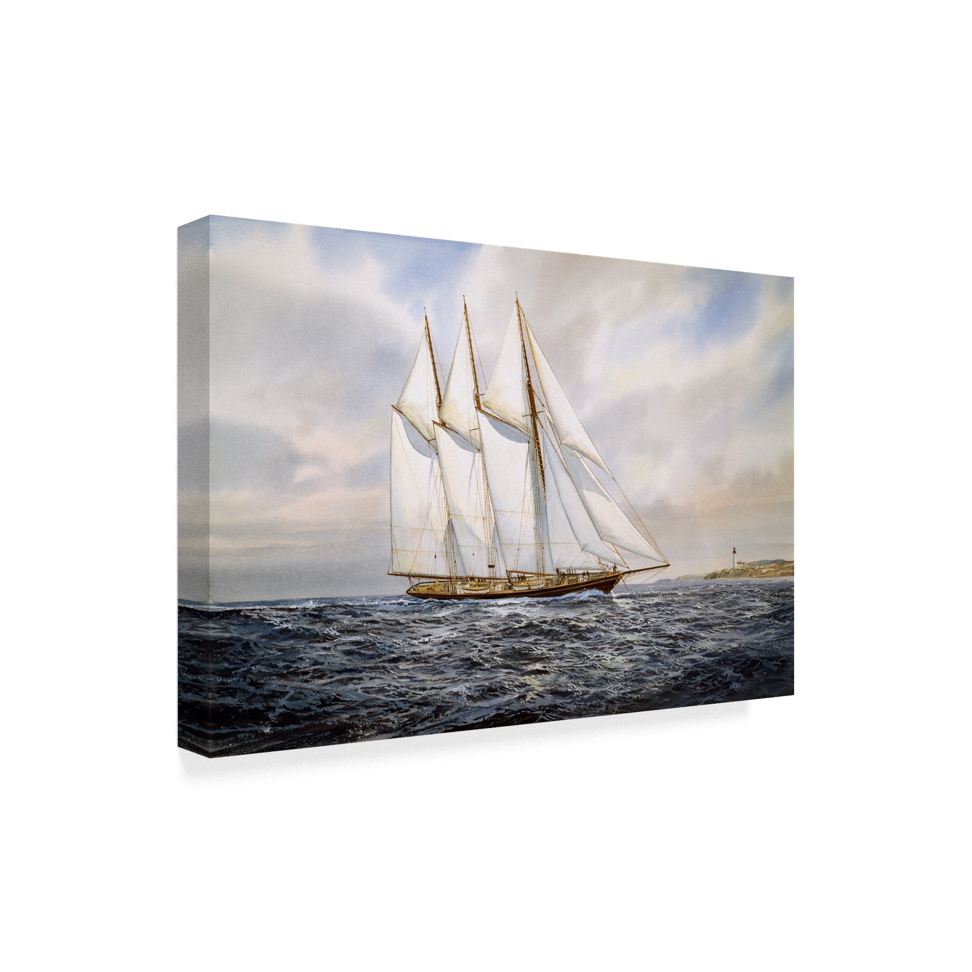 Trademark Fine Art 'Schooner Atlantic' Canvas Art by Jack Wemp