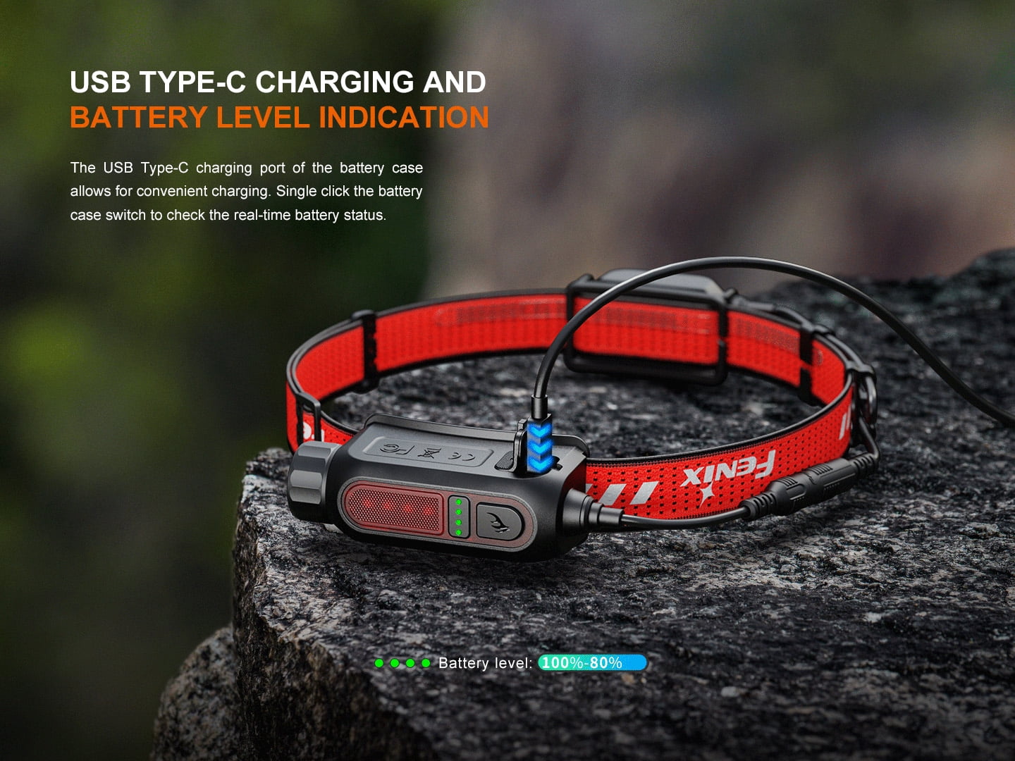Fenix HP12R-T 1300 Lumen Split Style Running Headlamp (Black) + LumenTac Organizer