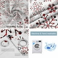 thumbnail image 2 of Fsddascl Red Snowflake Christmas Blackout Curtains for Bedroom/Living Room, Thermal Insulated Kitchen Curtains, Xmas Snowflake Grommet Darkening Window Treatment Drapes 42"x63"x2, 2 of 6