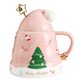 thumbnail image 1 of Taza de café navideña con tapa y varilla para agitar, Taza de cerámica de Papá Noel, taza de café de gran capacidad, 1 of 2